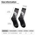 thumbnail image 2 of Bingfone Compression Socks for Women and Men Long Socks for Running Athletic Cycling Nurse- Monochrome Leopard Horse, 2 of 6