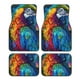thumbnail image 1 of Balery Colorful Parrot Jungle Dream Juego de 4 Alfombrillas para Auto, Revestimientos de Caucho Resistente, Diseño Antideslizante, 1 of 7