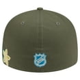 thumbnail image 4 of Men's New Era Olive New York Rangers Tonal Florals 59FIFTY Fitted Hat, 4 of 5