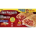 thumbnail image 6 of HOT POCKETS Pepperoni Pizza Frozen Sandwiches with Bonus Pepperoni Snack Bites 12 ct Box, 6 of 11