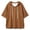 Coffee, variant on Xijirk Women's Cropped Short Sleeve Pullover Hoodie Drawstring Hood Drop Shoulder Oversized Boxy Fit Sweatshirt for Summer Spring Daily Casual Layering Outfits,Pink,XXL