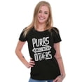 thumbnail image 4 of Crazy Cat Lady Purrs Well With Others Womens Fitted Plus Size Graphic Tee Brisco Brands 2X, 4 of 5