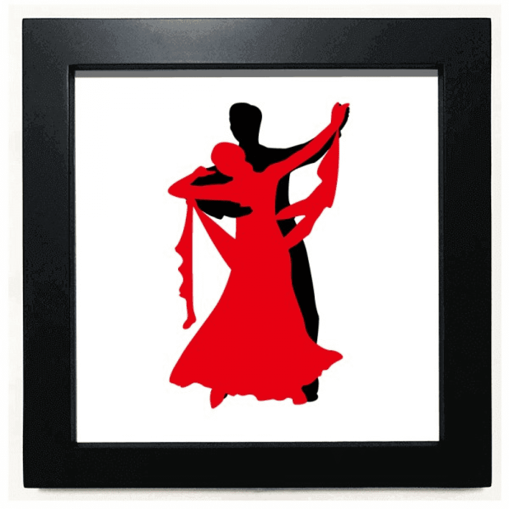 Dancer Duet Dance Social Dancing Black Square Frame Picture Wall