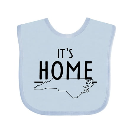 

Inktastic It s Home- State of North Carolina Outline Gift Baby Boy or Baby Girl Bib