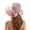 Pink, variant on Women Bow‑Knot Bucket Sun Hat Split‑Back Design Wide Brim UV Protection Fisherman Cap Casual Travel Beach Outdoor Spring Summer Sun‑Shade Head‑Accessory