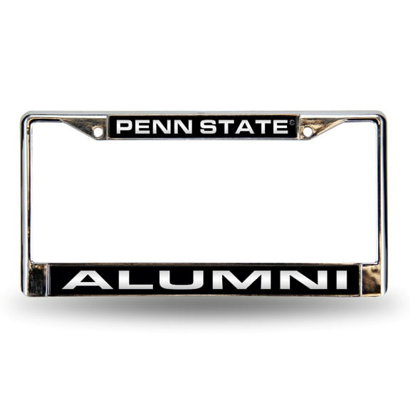 Penn St NCAA Chrome Metal ALUMNI License Plate Frame Holder