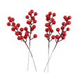 thumbnail image 2 of Tallos de bayas rojas de Navidad artificiales para decoraciones de árboles de Navidad, 2 of 5