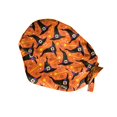 thumbnail image 2 of Fall Nurse Hat for Women, Adjustable Scrub Cap with Ponytail, Halloween Hair Cover for Work, Shower, Salon, Spa, Home, Soft Breathable Cap Earthy Yellow, 2 of 3