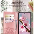 thumbnail image 3 of for Motorola One 5G Ace Phone Case,Moto G 5G Wallet Case,Women Butterfly Embossed PU Leather Kickstand Card Slots Wrist Strap Flip Cover for Motorola Moto One 5G Ace 6.7" (Rose Gold), 3 of 8