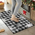 thumbnail image 3 of Bleum Cade Christmas Snowflake Area Rugs 2x3 Entryway Rug, Grey Buffalo Plaid Non Slip Washable Door Mat,Outdoor Indoor Welcome Mat for Entrance,Christmas Decorations, 3 of 7