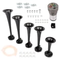 thumbnail image 2 of 5 Trumpet Horn Kit with Compressor Loud Train Horn Dixie Musical Air Horn12V 105db, Dixie Musical Air Horn Plastic(black) , Electric Trains Horns for Any 12V Vehicles, 2 of 6