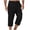 Black, variant on Smsaxvxz Men's Cargo Capri Pants Casual Comfy 3/4 Cargo Shorts Summer Breathable Hiking Shorts with Pockets