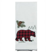 Kay Dee Designs Woodland Bear Applique Tea Kitchen Towel, 18" x 28", Various
