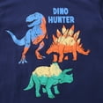 thumbnail image 5 of POPTEM Toddler Boy Graphic Tees Dinosaur Long Sleeves Shirts Navy Blue 3T, 5 of 9