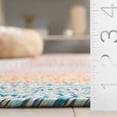 thumbnail image 6 of SAFAVIEH Braided Kent Geometric Machine Washable Reversible Area Rug, Aqua/Pink, 8' x 10' Oval, 6 of 12