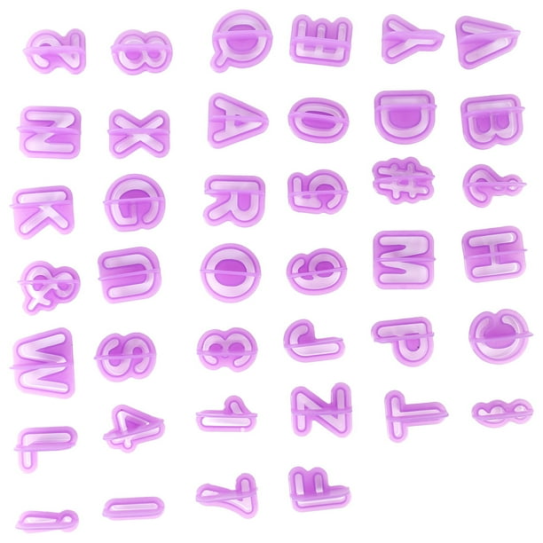 40 moldes de plástico para chocolate con letras y números, moldes para hacer pasteles, moldes de impresión
