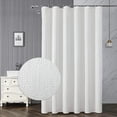 thumbnail image 1 of Shower Curtain, White Shower Curtains for Bathroom, 3D Embossing Washable Waterproof Cloth Fabric Shower Curtain Set with 12 Hooks, 72 x 72 Inches, 1 of 5