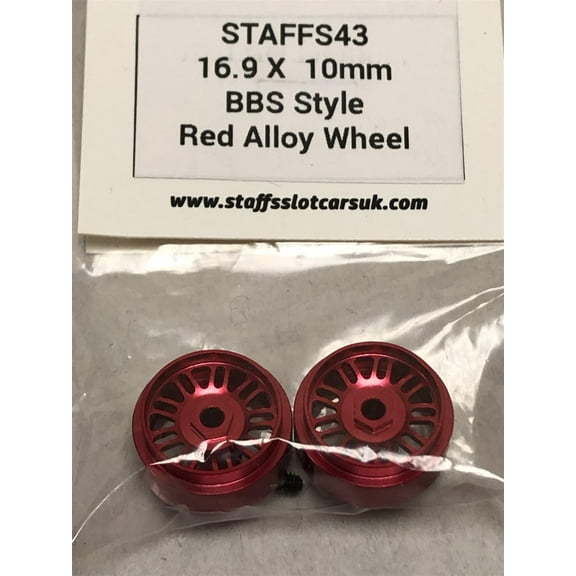 Staffs Aluminium BBS Style Wheels in Red 16.9x10mm STAFFS43