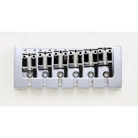 Heavy Duty 6-String Bass Bridge With Side Walls - CHROME