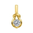 thumbnail image 2 of Mauli Jewels Engagement Necklace for Women 1/4 Carat Single Knot Diamond Pendant 4 prongs 14K Yellow Gold With 18'' Chain|Silver Chain, 2 of 7