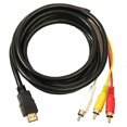 thumbnail image 1 of HDMI RCA 3 Cable HDMI To RCA Converter Adapter Cable HDMI One Way Transmission Transmitter Cord 1.5m RCA, 1 of 4