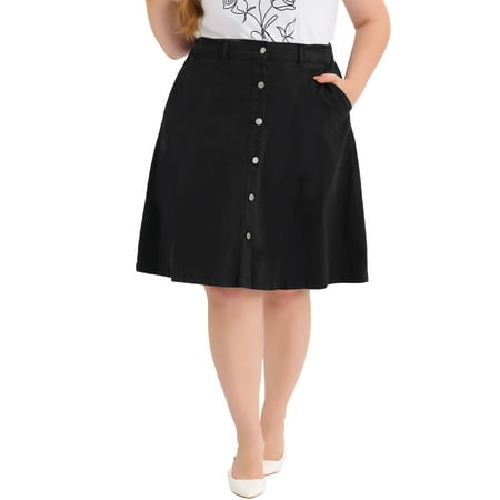 MODA NOVA Juniors' Plus Size Tie Waist Solid Color A Line Skirts
