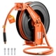 thumbnail image 1 of Carrete de manguera de aire retráctil VEVOR, manguera de aire de goma de 1/2 pulgada x 50 pies, máx. 300 PSI, carrete de mangueras de compresor de aire con rebobinado automático con entrada de 5 pies, 1 of 9