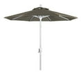 thumbnail image 1 of Parasol de Marché en Aluminium de 7,5 Pieds à Inclinaison par Pression Blanc Mat/soleil/taupe, 1 of 3