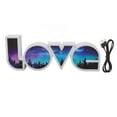 thumbnail image 1 of Luz LED con letra de amor, fuente de alimentación USB y batería, luz blanca, señal de amor, decoración para cumpleaños, festivales, bosque., 1 of 14