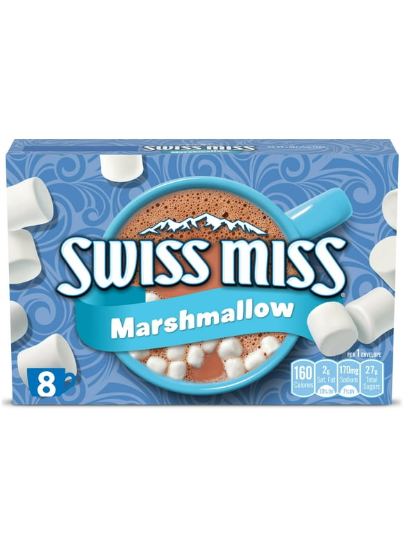 Swiss Miss Chocolate Hot Cocoa Mix With Marshmallows, 8 Count Hot Cocoa Packets