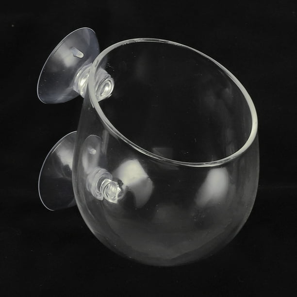 Soporte para Plantas de Acuario de Vidrio con Ventosas, Taza para Plantas de Acuario 1.89"L x 2.36"W