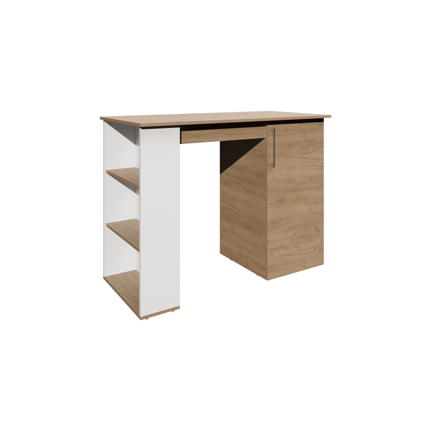 Allen 47" Wide Kitchen Island with One Cabinet and Five Shelves, Multifunctional Bar