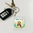 thumbnail image 4 of Basset Hound Hello Spring Time Flower Floral Nature Acrylic Keychain Bassets Dog Breed Lovers Gifts Idea Collar Charm Tag Keyring - 02031, 4 of 5