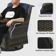 thumbnail image 4 of MeetLeisure Water Resistant Stainless Steel Outdoor Swivel Chair with Cushions - Set of 2, Navy, 4 of 12