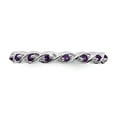 thumbnail image 4 of 925 Sterling Silver Stackable Expressions Amethyst Ring Size: 5; for Adults and Teens; for Women and Men, 4 of 5