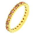 thumbnail image 1 of Kate Bissett R07865G-V12-07 14k Rose Gold Plated Eternity Ring with Channel Set Pink Ice CZ in Goldtone- Size 7, 1 of 1