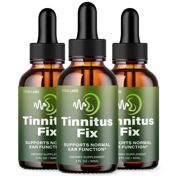 Tinnitus Fix Advanced Formula Ear Health Support Drops Hearing Supplement TinnitusFix 90 Servings
