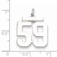 thumbnail image 2 of Sterling Silver Sterling/Silver Rhodium-Plated Polished Number 59 Charm (21 X 16) Made In United States qms59, 2 of 2