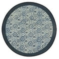 thumbnail image 1 of Casavani Handblock Printed Cotton Area Rug Round Dining, Bedroom Area Carpets, Blue 3x3 feet, 1 of 5