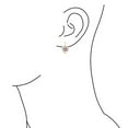 thumbnail image 3 of Bling Jewelry Womens Floral Crystal Drop Pink Flower Earrings Gold Plated Lever Back, 3 of 5