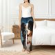 thumbnail image 4 of Fotbe Playful Smile Cute Dog Pantalones de Pijama para Mujer, Pantalones de Dormir, Pantalones Pj con Cordón y Bolsillos-XX-Large, 4 of 6