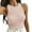 Pink, variant on Wyobmus Women's Sleeveless High Neck Fitted Tank Tops Ribbed Knit Basic Cami Tee Shirts Slim Fitted Cropped Tops Summer Casual Fashion Clothes Pink