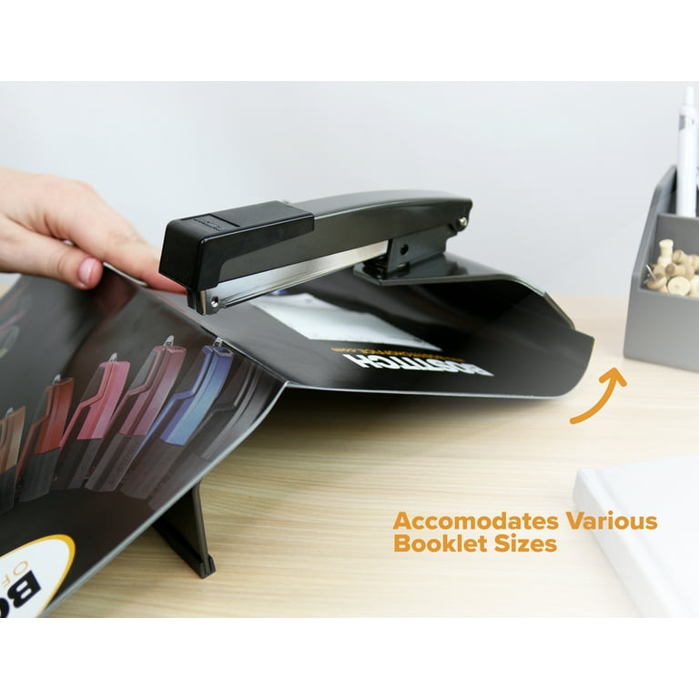 Bostitch Metal No-Jam Booklet Stapler, 20 Sheet Capacity, Black