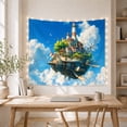 thumbnail image 5 of Massive Steampunk Airship with Which Serves Floating Village, Mystical Fantasy for Space Lovers, Galaxy Room Decor, Housewarming Gift, Tapestry Wall Hanging for Bedroom and Dorm, 5 of 7