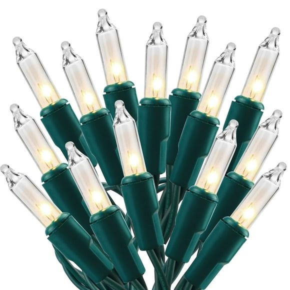 Luces navideñas LJLNION, 150 unidades, 8,9 m, blanco cálido, 120 V
