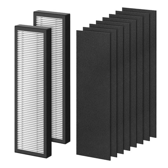Purificador de aire HEPA auténtico. Fácil instalación. Alto rendimiento. 2 piezas negro