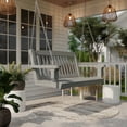 thumbnail image 2 of Wildridge Classic Mission Porch Swing, Light Gray - Outdoor Weather Resistant Recycled Plastic Furniture for Patio, 2 of 4