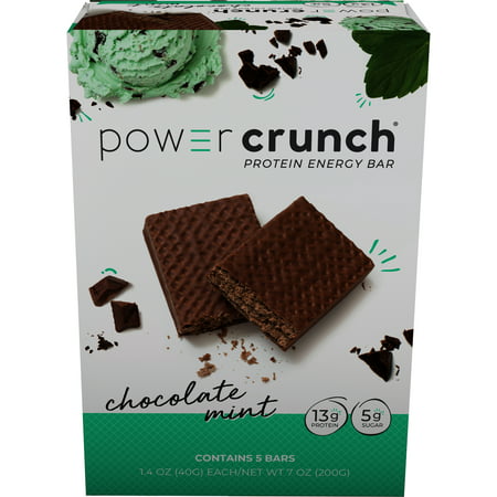 Power Crunch Protein Energy Bar, Chocolate Mint, 13g Protein, 5