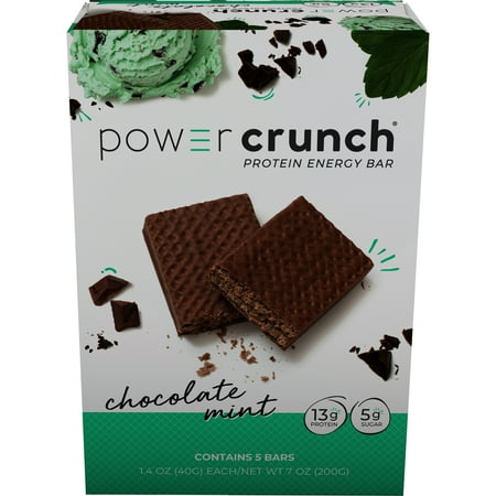 Power Crunch Protein Energy Bar, Chocolate Mint, 13g Protein, 5 Ct