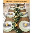 thumbnail image 4 of 15 Inch Round Placemats Set of 6, Green Floral Non Slip Heat Insulation PP Table Mats, round Floral Ethnic Abstract Patterned Washable Place Mats for Kitchen Dining Party Table Decor, 4 of 7